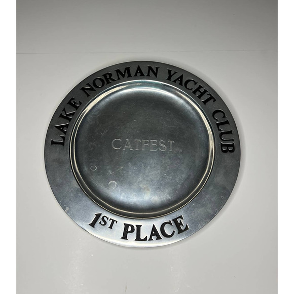 Lake Norman Catfest 1st Place Prize Pewter Plate The Wilton Co 10.75" Diameter - Picture 1 of 4